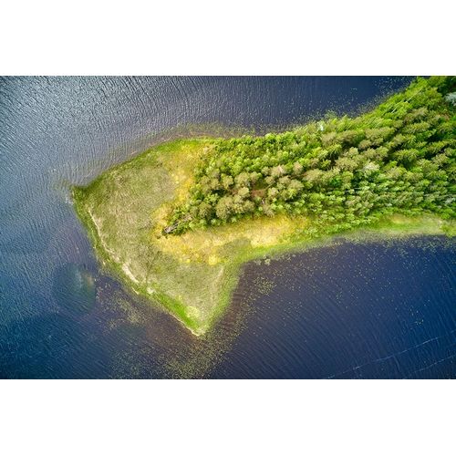 Finlandia-Savonlinna-aerial view-peninsula in a lake